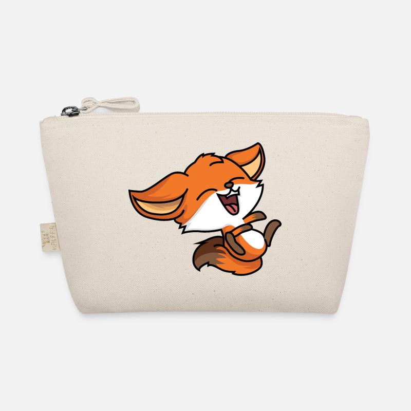 Lachender Fuchs - Bio-Täschchen - Natur