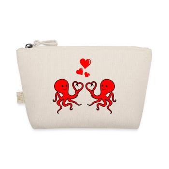 Octopus Love - Bio-Täschchen - Natur - Vorne