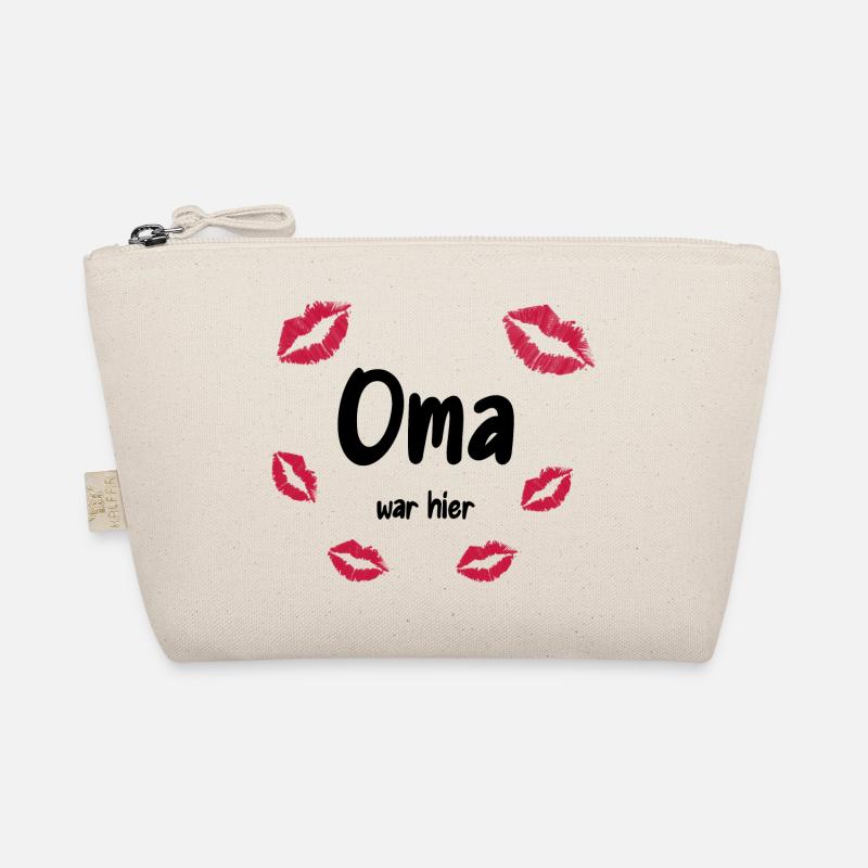 Oma war hier, Geschenkidee Oma Großmutter - Bio-Täschchen - Natur