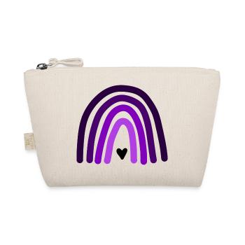Purple rainbow with heart - Organic Pouch - nature - Front