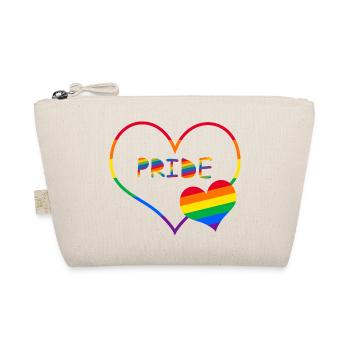 Love Heart LGBT rainbow Pride - Bio-Täschchen - Natur - Vorne