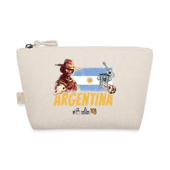 Argentine Vintage Gaucho avec Drapeau et Football - Trousse biologique - nature - Devant