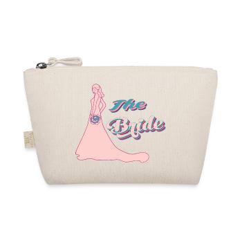 the bride retro pink typographie and silhouette - Organic Pouch - nature - Front