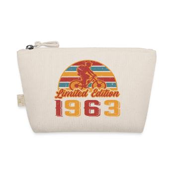 Bicycle Mountain Bike Cyclist Birthday 1963 - Organic Pouch - nature - Front
