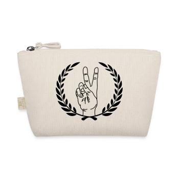 Signe de paix en couronne de laurier geste de la main paix paix - Trousse biologique - nature - Devant