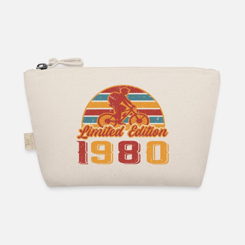 Cyclist Cyclists Birthday 1980 Organic Pouch