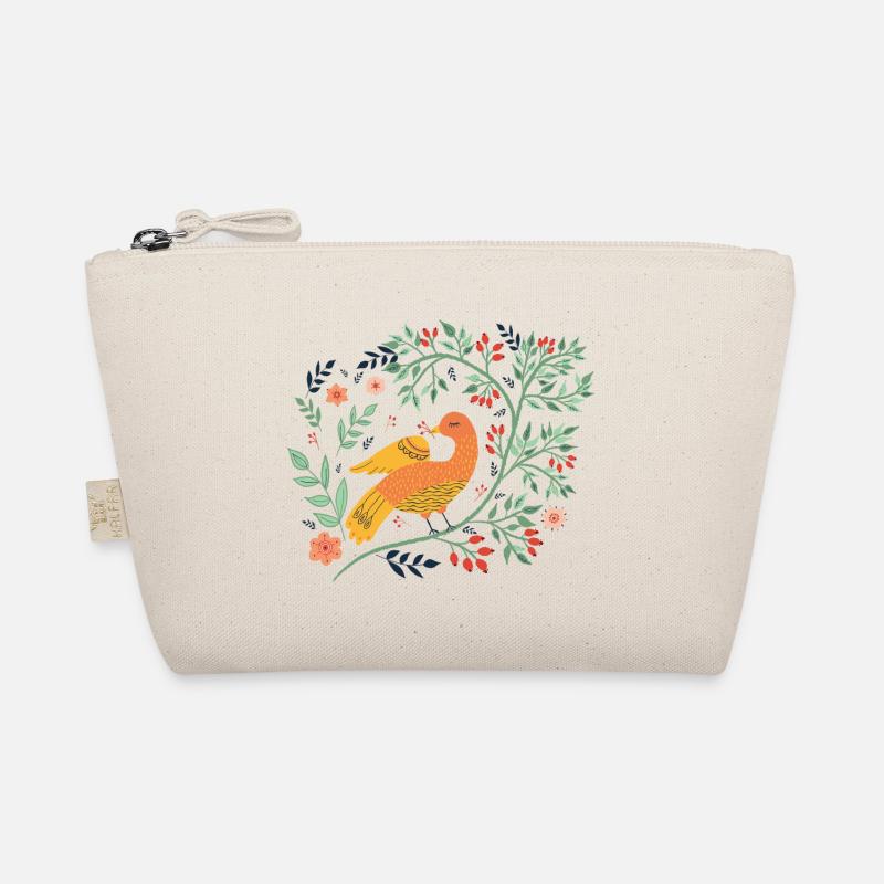 Vogel Folk Art Bird Organic Pouch