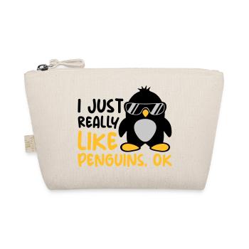 I just like penguins - Organic Pouch - nature - Front