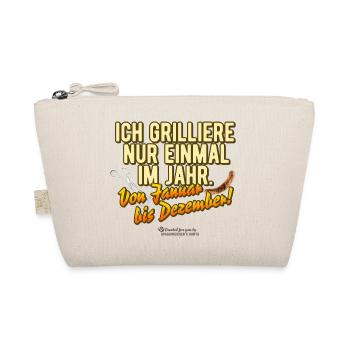 ich grilliere nur einmal im Jahr - Bio-Täschchen - Natur - Vorne