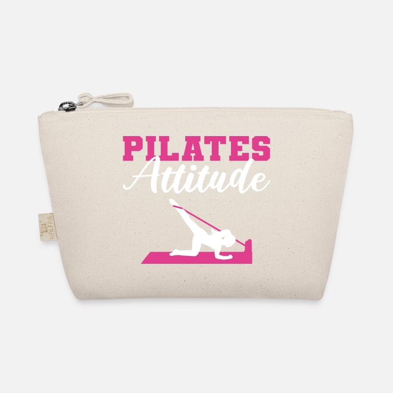 Pilates Haltung Buddhist Geschenk - Bio-Täschchen - Natur