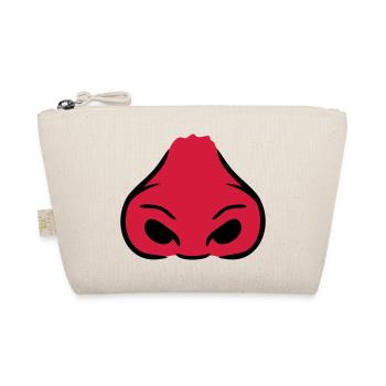 Red large nostrils nose - Organic Pouch - nature - Front