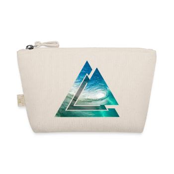 Breaking Wave Geometric Surfer Design - Organic Pouch - nature - Front