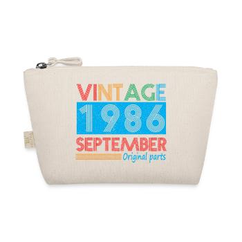 Vintage September 1986 39 Year Old Birthday Gifts - Organic Pouch - nature - Front