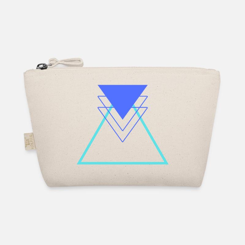 Triangle Blue Light Blue Abstract Geometric Organic Pouch