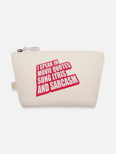 speak lyrics and sarcasm - Organic Pouch - nature - Front