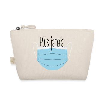 Plus jamais | Tee-shirt à message - Trousse biologique - nature - Devant
