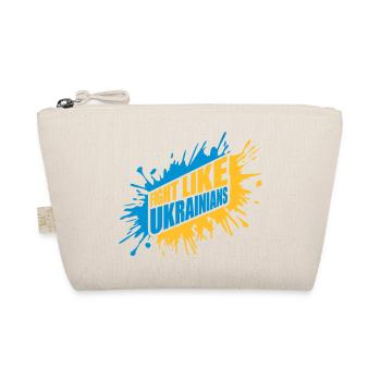 fight like ukrainians quote - Organic Pouch - nature - Front