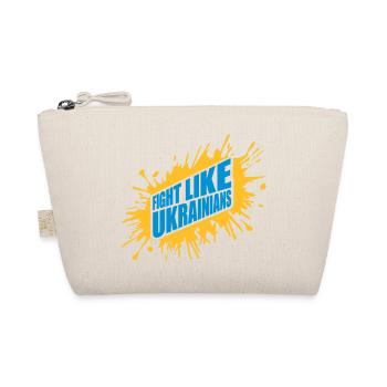 fight like ukrainians quote - Organic Pouch - nature - Front
