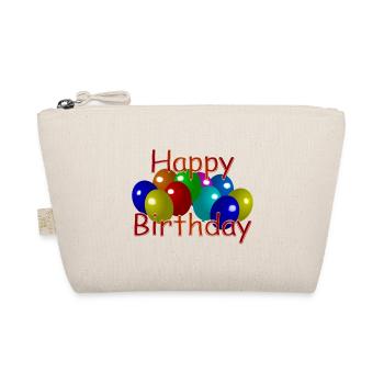 happy birthday - Bio-Täschchen - Natur - Vorne