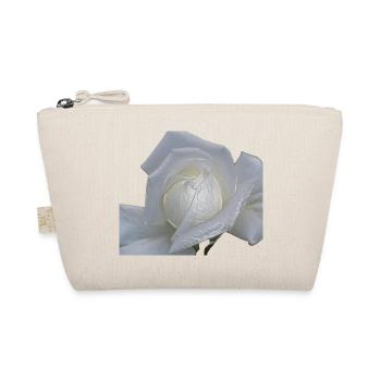 rose weiss - Bio-Täschchen - Natur - Vorne
