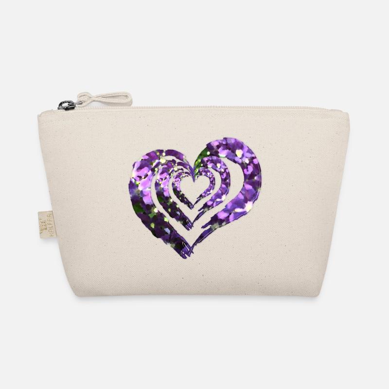 3-fold heart Organic Pouch
