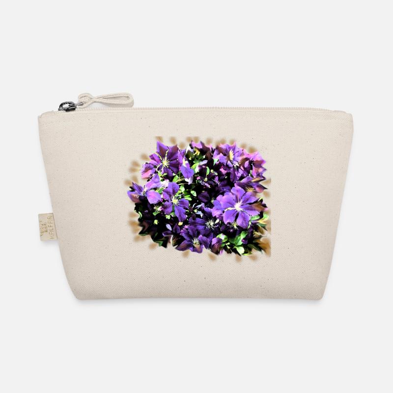 lila Blumen Wiese Bio-Täschchen