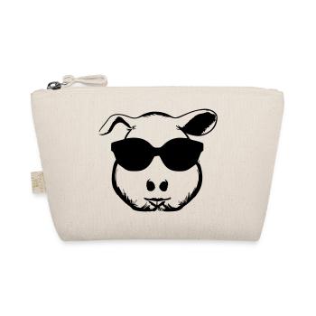 Guinea Pig Cool Sunglasses Funny Vector 6 - Organic Pouch - nature - Front