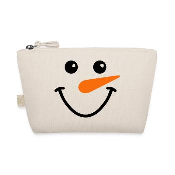 Friendly Snowman - Christmas Winter - Organic Pouch - nature - Front