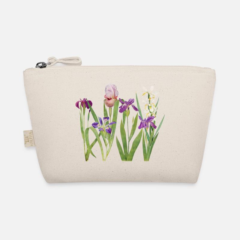 Wilde Iris und Orchidee Botanisches Design Bio-Täschchen