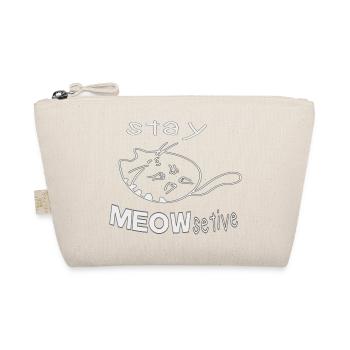 stay MEOWsetive - Organic Pouch - nature - Front
