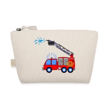 Fire engine with ladder and water children - Organic Pouch - nature - Front