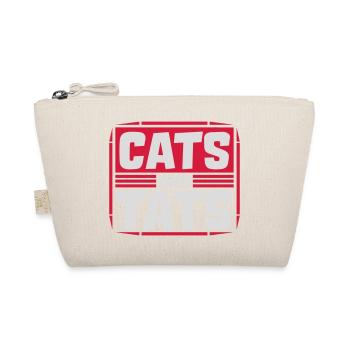 cats and tats quote - Organic Pouch - nature - Front