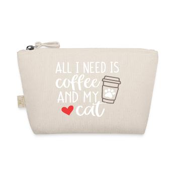 All I Need is Coffee and My Cat - Organic Pouch - nature - Front