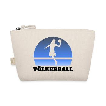 Völkerball Schriftzug mit Bild - Bio-Täschchen - Natur - Vorne