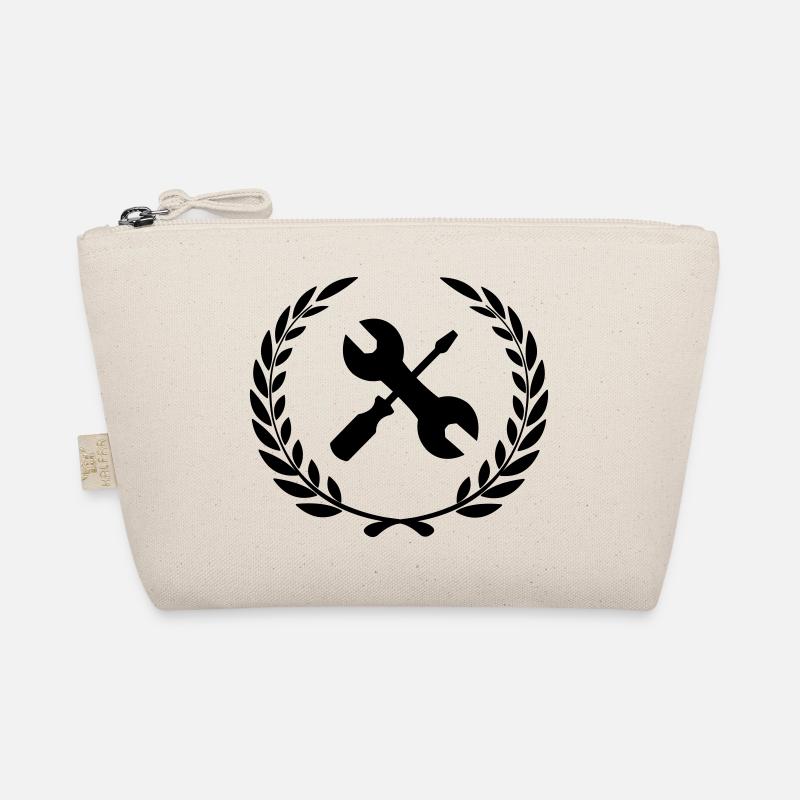 Logo d’outil pour bricoleur en couronne de laurier Trousse biologique