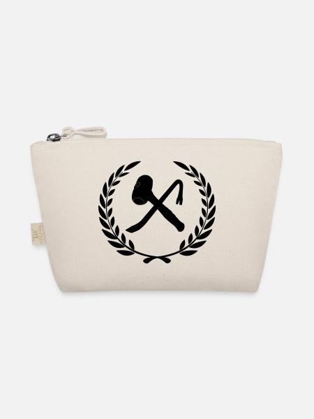 Demolition tools for demolition in laurel wreath. - Organic Pouch - nature - Front