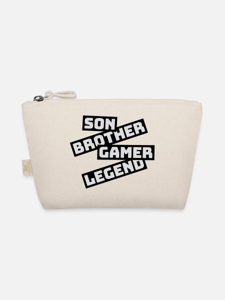 son brother gamer legend - Bio-Täschchen - Natur - Vorne