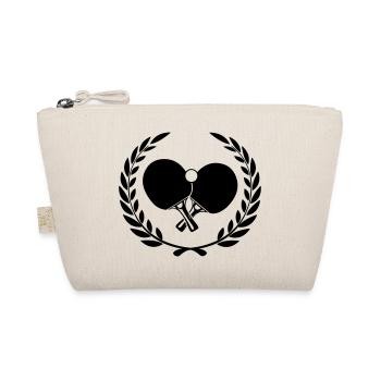 Table tennis logo in laurel wreath - Organic Pouch - nature - Front