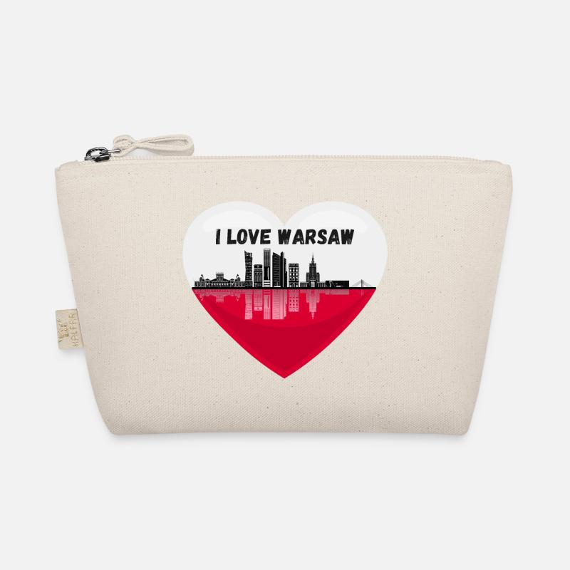 J’adore Varsovie, Pologne drapeau en forme de cœur Trousse biologique