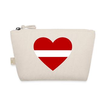 Cœur de drapeau de la Lettonie - Trousse biologique - nature - Devant