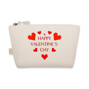 Valentine's Day Hearts Red Valentine - Organic Pouch - nature - Front