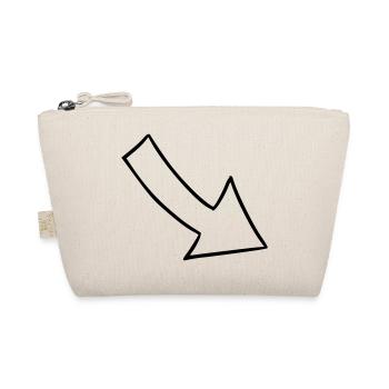 Arrow drawing sketch black - Organic Pouch - nature - Front