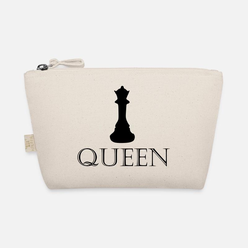 Queen - Schriftzug mit Bild - Bio-Täschchen - Natur