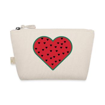 watermelon heart - Organic Pouch - nature - Front