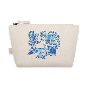 leopard, cat, wildcat, graffiti, painting,blue - Organic Pouch - nature - Front