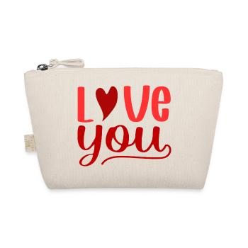 Love you - Organic Pouch - nature - Front