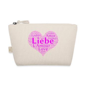 Liebe Herz Worte Sprachen Love international - Bio-Täschchen - Natur - Vorne