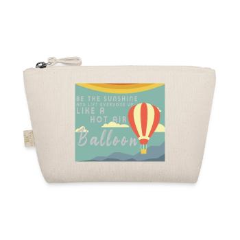 Heißluftballon & Ballon Fahrer Geschenk - Bio-Täschchen - Natur - Vorne