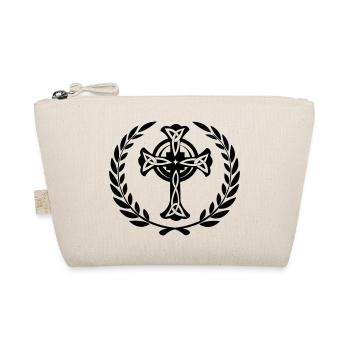 Celtic cross with laurel wreath - Organic Pouch - nature - Front