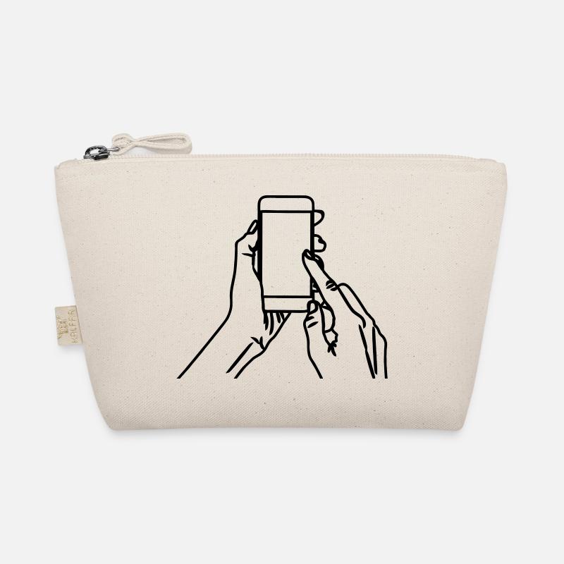 Smartphone in der Hand Bio-Täschchen